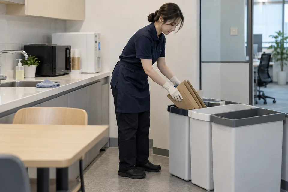 사무실청소 공용부 정돈 · AI 생성 예시